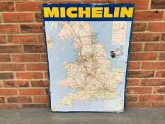 1972 Tin Michelin Map Sign