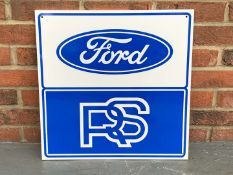 Ford RS Emblem Perspex Sign