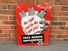 Enamel Tata Agrico Implements Sign