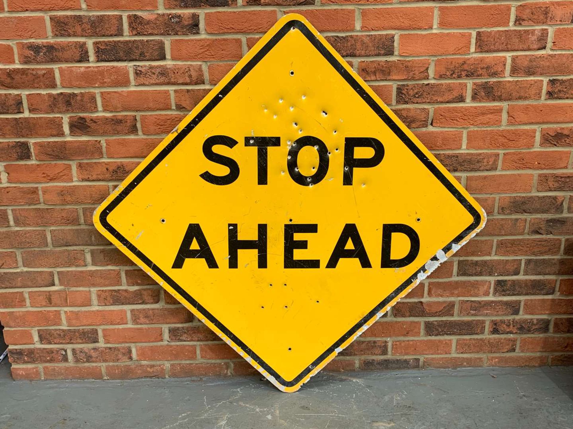 American Stop Ahead Sign