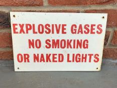Aluminium “Explosive Gases No Smoking or Naked Light” Sign