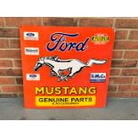 Enamel Ford Mustang Genuine Parts Sign