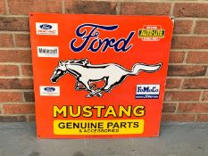 Enamel Ford Mustang Genuine Parts Sign