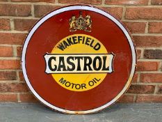 Metal Circular Made Castrol Motor Oil Style Sign
