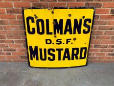 Enamel Colmans D.S.F Mustard Sign