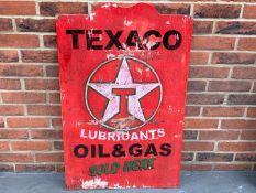 Painted Texaco Oil Sign on Board