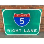 American Interstate Right Lane Sign