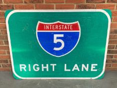 American Interstate Right Lane Sign