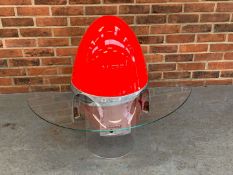 Large Aviation Glass Table Made From a &nbsp;Propellor Cone From Vickers Viscount&nbsp;