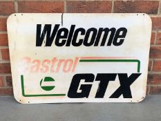 Aluminium Welcome Castrol GTX Sign