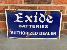 Enamel Exide Batteries Authorized Dealer Sign