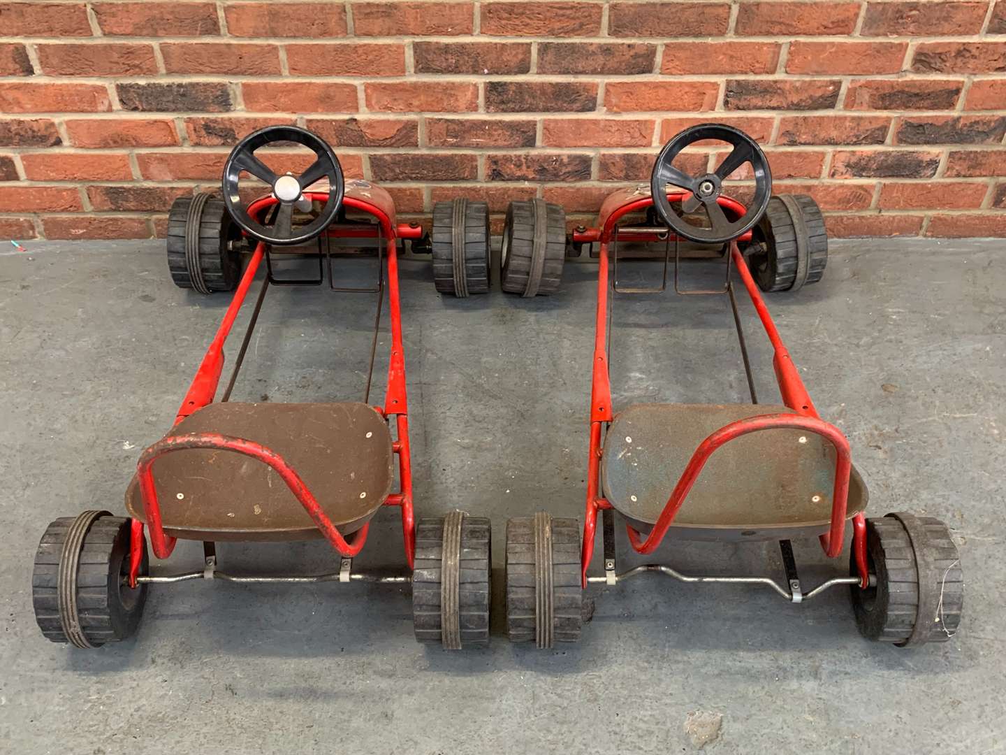SummaryTwo Tin Plate Raleigh Childs Pedal Cars