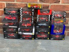 Quantity of Boxed Die Cast Ferrari Model Cars