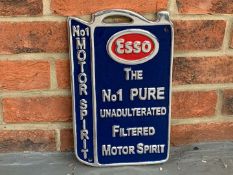 Cast Aluminium Esso Filtered Motor Spirit Sign