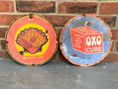 Two Metal Shell and OXO Signs