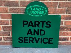Painted Metal Land Rover Part and Service Sign