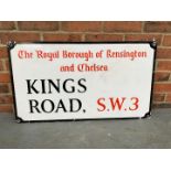 Ex Display Metal Kings Road, Street Sign Prop