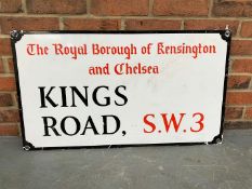 Ex Display Metal Kings Road, Street Sign Prop