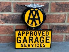 Cast Aluminium AA Approved Garage Sign