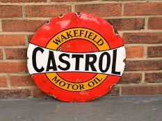 Enamel Convex Castrol Wakefield Circular Sign