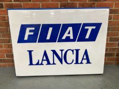 Large Original Fiat Lancia Illuminated Dealership Sign