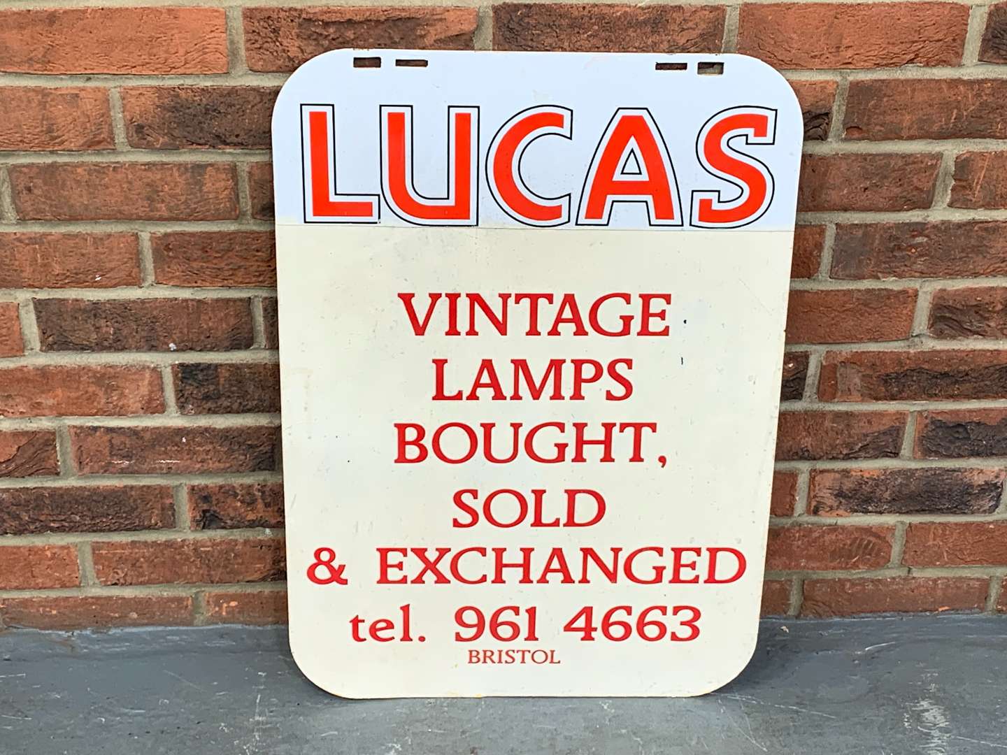 Metal Made Lucas Vintage Lamps Bought and Sold Sign - Image 2 of 2