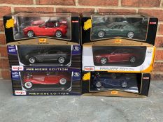 Six Boxed Maisto 1;18 Scale Die Cast Cars