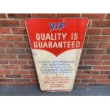 Metal VIP Quality Is Guaranteed Wedge Shaped Sign