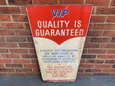 Metal VIP Quality Is Guaranteed Wedge Shaped Sign