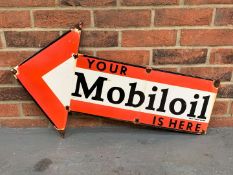 Enamel “Your Mobiloil Is Here” Directional Sign
