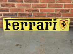 Metal Yellow Ferrari Sign