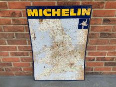 1977 Tin Michelin Map Sign