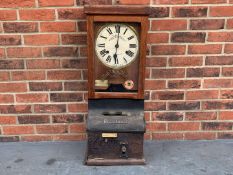 Oak Framed National Time Recorder Co Clock