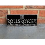 Cast Aluminium Rolls Royce London and Manchester Sign