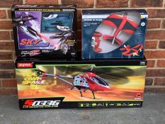 Two Remote Controlled Helicopters & Plane