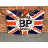 Enamel BP Motor Spirit Union Jack Sign