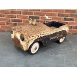 Vintage Tin Plate “Squad Car” Childs Pedal Car
