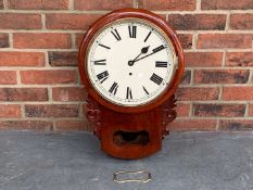 19th Century Mahogany Drop Dial Clock