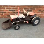 Sharna David Brown Childs Pedal Tractor With Front Loader