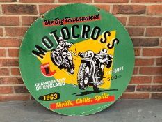 Enamel Motocross Circular Sign