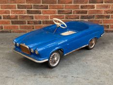 Vintage Blue Plastic Jaguar Childs Pedal Car