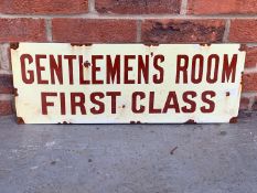 Enamel “Gentleman's Room First Class” Sign