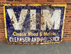 Original Large Enamel VIM Cleaner and Polisher Sign