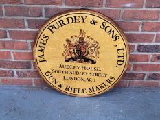 Wooden Made James Purdey and Sons Sign
