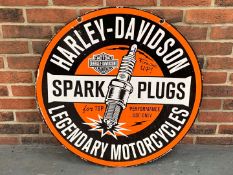 Enamel Harley-Davidson Spark Plug Circular Sign&nbsp;