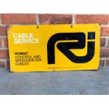 Tin Romac Cable Service Sign
