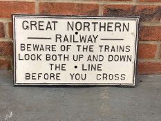 Cast Iron Great Northern Railway Sign