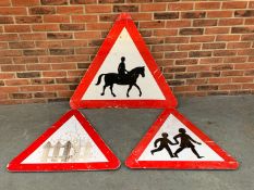Three Triangular Road &nbsp;Warning Signs