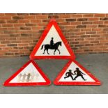 Three Triangular Road &nbsp;Warning Signs