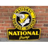 Enamel National Benzole Pump Sign